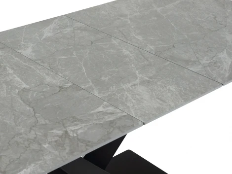 Раздвижной обеденный стол Montel ОГОГО Обстановочка! (Керамика/Серый,Черный) арт.926792