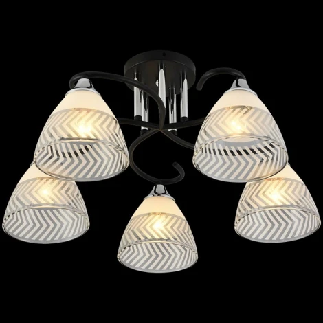 Потолочная люстра на штанге Reluce 11391-0.3-05B BK+CR (220V)