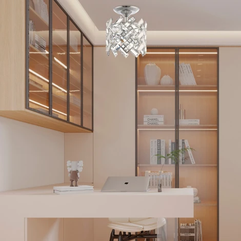 Потолочная люстра хрустальная на штанге Arte Milano Sorrento-7019 377019/1/50/200 CR (220V)