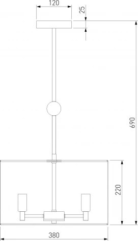 Потолочная люстра на штанге Eurosvet Brume 60174/3 латунь (220V, круглые)