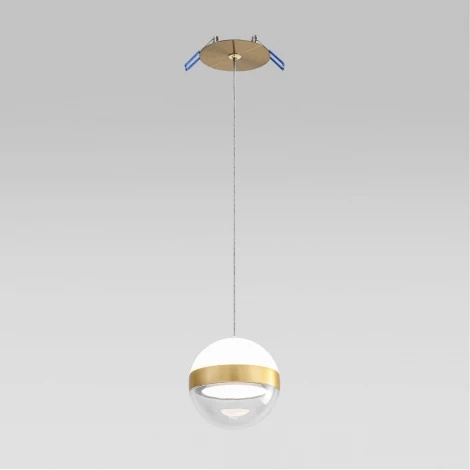 Подвесной светильник Odeon Light Roni 5036/9L ант.бронза/прозрачн/молочный/металл/акрил LED 9W 4000K 480лм (220V, на проводе, шар)