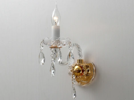 Бра Favourite Monreal 1735-1W (220V, хрусталь, подвески, подсвечник, свеча)