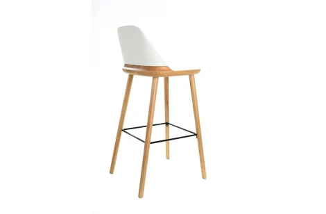 Стул барный BS-S123A белый/дерево