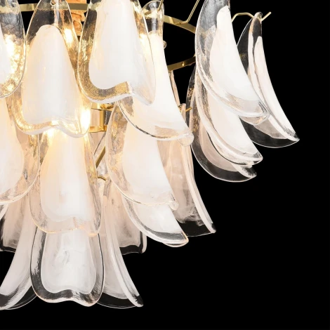 Подвесная люстра Lumion Plume 8385/9 золото/белый, металл/стекло E14 9*40W 220V