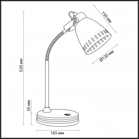 Интерьерная настольная лампа Odeon Light Mestre 3332/1T