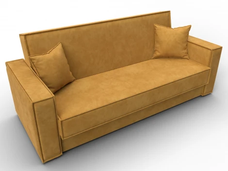 Диван-книжка Куба (ДСП,ЛДСП/Пластик/Велюр/Желтый) Лига Диванов 127444