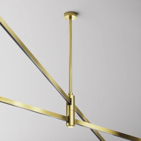 Крепление потолочное Medium двойное 300мм Flarity латунь Maytoni Accessories for tracks Flarity TRA158С-D1-BS (24V)