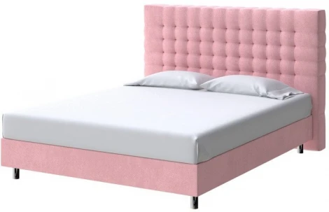 PROxSON Кровать Tallinn Boxspring Standart (Ткань: Велюр Casa Жемчужно-розовый) 180x200