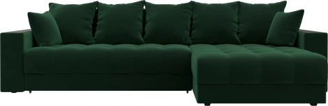Диван угловой с декором и полкой Лига-050 НПБ Лига Диванов (Велюр) арт.128593