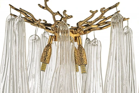 Интерьерная настольная лампа Dio D`arte Tavenna Gold Tavenna H 4.1.1.104 G (220V, хрусталь, подвески)