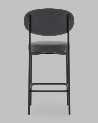 Стул Полубарный Бриф DD велюр тёмно-серый Stool Group арт.УТ000041517