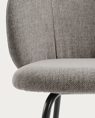 Обеденный стул La Forma (ex Julia Grup) Minna (Серый/ Сталь,Фанера,Пена)