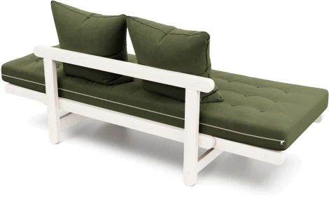 Кушетка Arsko Сламбер беленый дуб зеленый велюр