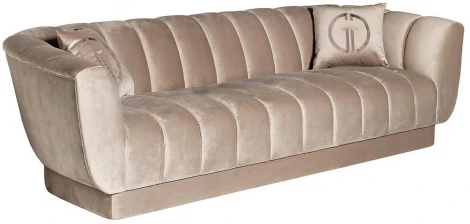 Диван трехместный велюр серый 243*95*74см Garda Decor арт.ZW-81103 GRE