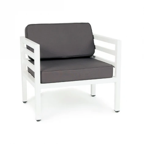 Кресло интерьерное, каркас из алюминия 4SIS Глория GLO-A-1-001 White