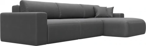 Диван угловой Лига-036 НПБ Классик Лонг правый угол Лига Диванов (Замша) арт.127801