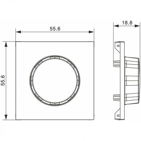 Накладка для светорегулятора поворотного, матовый кашемир Donel A07 DE65035