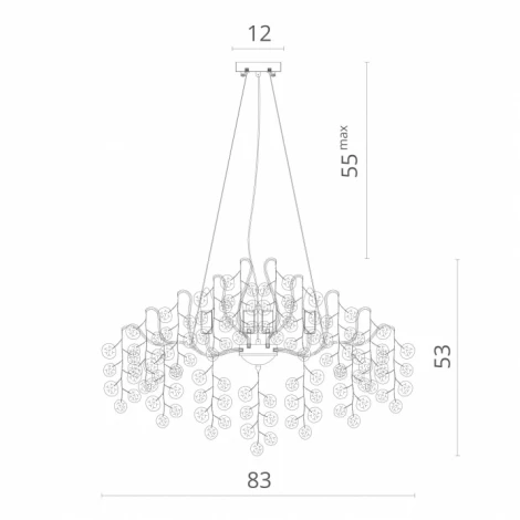 Подвесная люстра Divinare Spumante 7288/18 SP-9