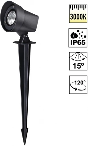 Светильник ландшафтный светодиодный грунтовой Novotech Landscape 359218 STREET черный IP65 LED 13W 240V 1040Лм 3000К (220V)