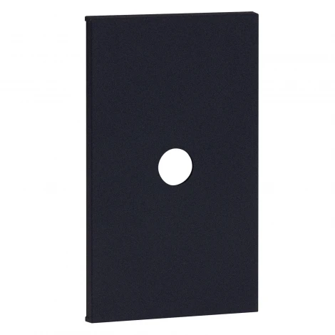 TV накладка/Вывод кабеля 2 модульная черный матовый Meiton AG08M2