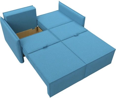 Диван прямой Либерти мини (Голубой/Рогожка) Лига Диванов арт.121915