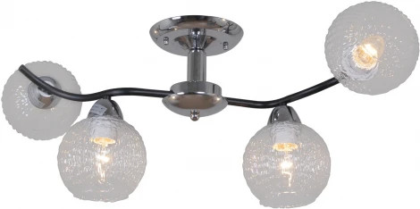 Потолочная люстра на штанге Reluce 07624-0.3-04 CR+BK (220V)