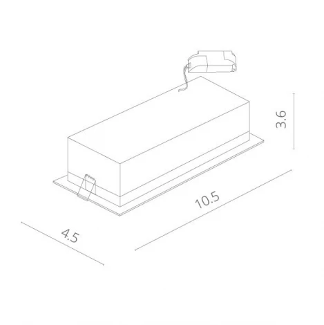 Светодиодный встраиваемый линейный светильник Arte Lamp Grill A3153PL-3BK (220V)
