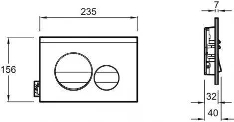 Кнопка смыва Jacob Delafon E20859-CP-MWH белая/хром