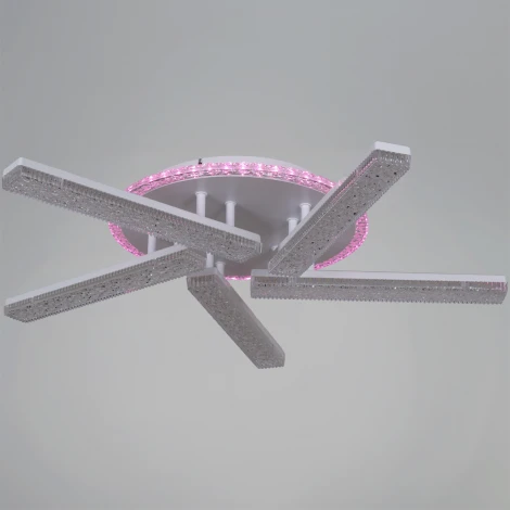 Потолочная люстра светодиодная на штанге с пультом с регулировкой цветовой температуры, яркости и ночным режимом Reluce 54430-0.3-05C WH