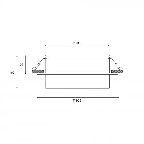 Встраиваемый светильник Hesby Lighting Nimbus HSBL_0127 (220V, круглые)