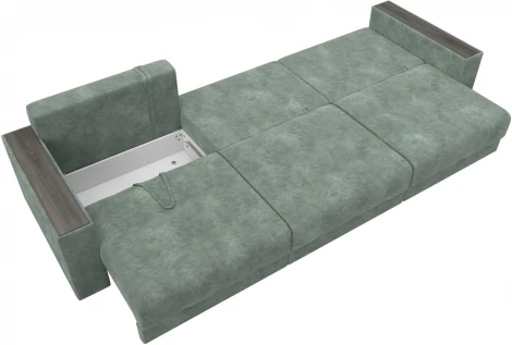 Диван прямой с декором Лига-049 НПБ Лонг Лига Диванов (Велюр) арт.128429