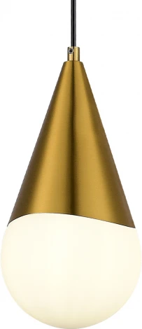 Подвесной светильник Evoluce Fiori SLE1197-203-01 Золотистый/Белый E27 1*40W (220V, на проводе, шар)