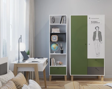 Стеллаж, Белый шёлк МАМА STORY 102084