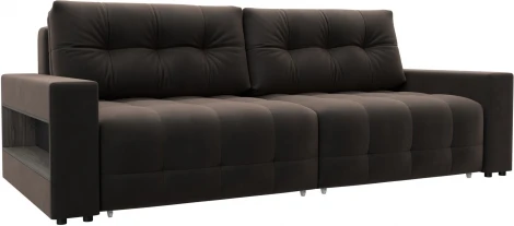 Диван прямой с полками Лига-053 НПБ Лига Диванов (Велюр) арт.128893