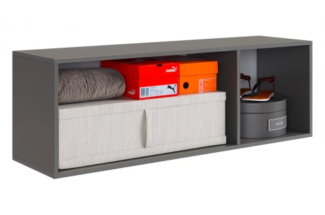 Антресоль трехдверная L1200 Баско Mebelson (ЛДСП/Графит) арт.173775,2125