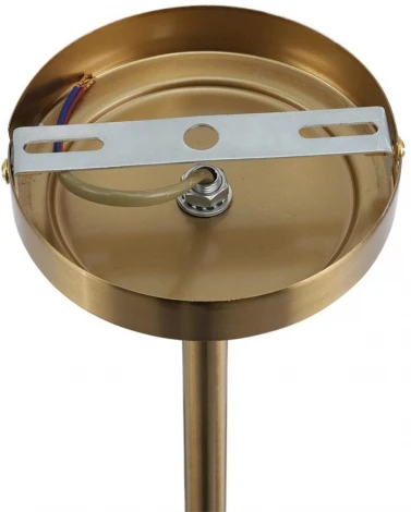 Потолочная люстра на штанге Lumion Vermont 8275/5 латунь/зеленый, металл/керамика/ткань Е14 5*40W 220V