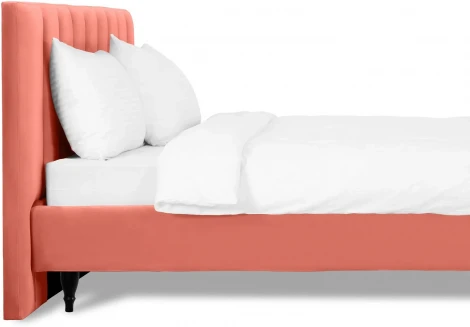Кровать Queen II Sofia L 1600 ОГОГО (арт.577475), (Ткань/Оранжевый)