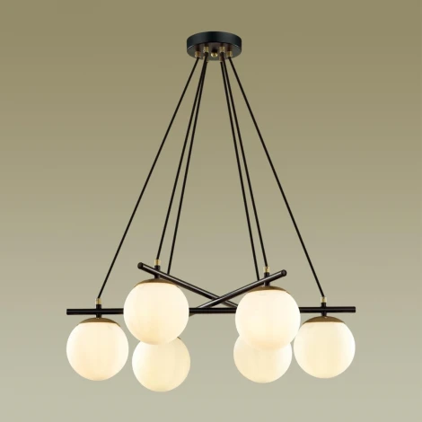 Подвесная люстра Randi 5212/6 черный, золотой E27 6*60W (220V, на проводе, шар)
