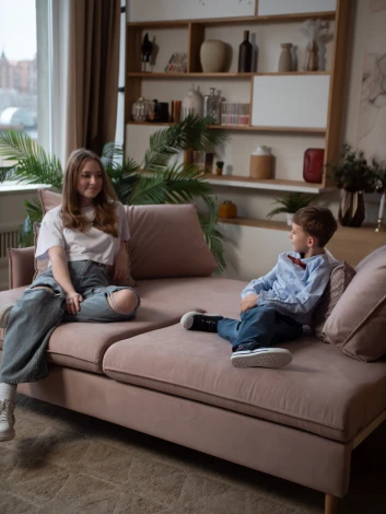 СКАНДИ Диван тканевый прямой розовый D1 furniture арт.AAA41309013