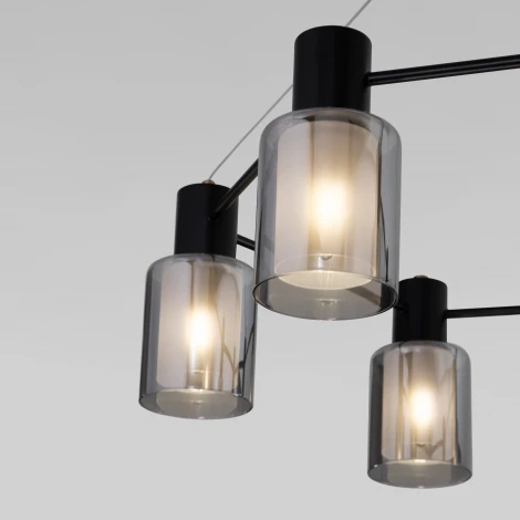 Подвесная люстра Eurosvet Notion 70219/6 черный/античная бронза (220V, на тросе)