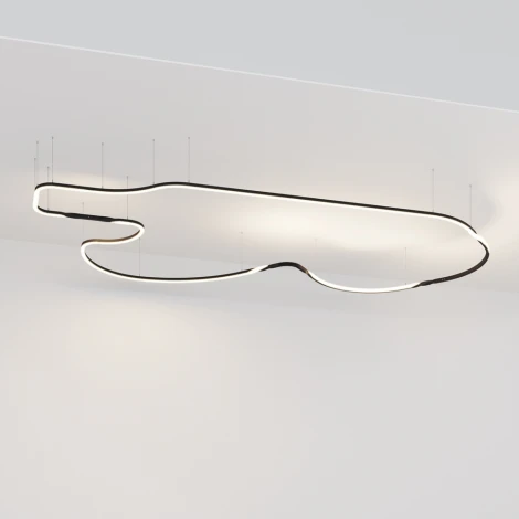 Радиусный профиль 35x35 Twist левый черный Maytoni  ALM-3535R-B-TL-90°-0.4M