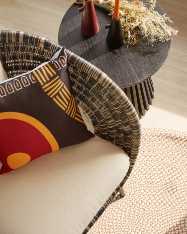 Журнальный стол La Forma (ex Julia Grup) Jeanette (Черный/ Дерево) 81786