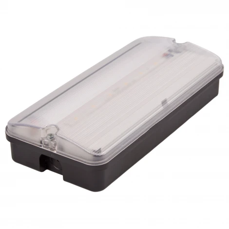 Светильник светодиодный влагозащищенный с БАП (4000K Uniel ULW-K25B 6W/4000K/EMG IP65 BLACK