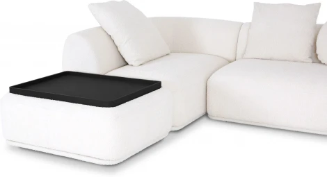 Диван Fabro ОГОГО (арт.853892), (Букле,Ткань/Белый)