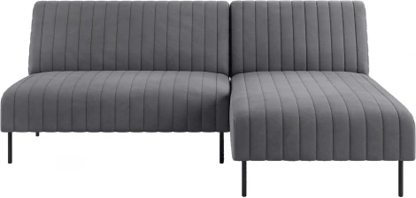 Baccara диван-кровать с шезлонгом, без подлокотников, бархат 03 Top Concept арт.22292