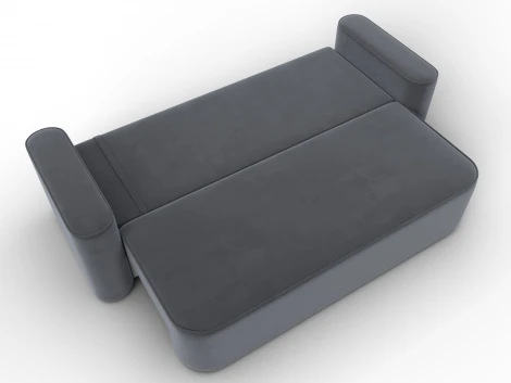 Диван прямой Лига-118 НПБ (ДСП,ЛДСП,Брус,Фанера,Велюр/Серый) Лига Диванов 137075