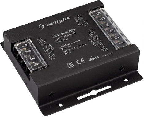 Усилитель ARL-5022-RGB (12-24V, 3x10A, 360-720W) (IP20 Металл) 027140 Arlight