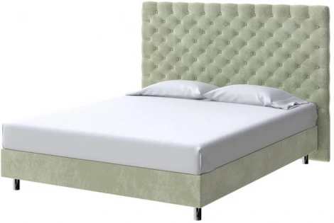 PROxSON Кровать Paris Boxspring Standart (Ткань: Велюр Лофти Олива) 120x200