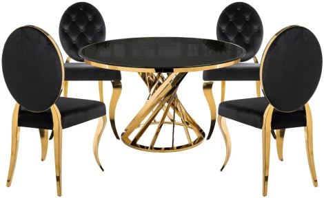 Обеденная группа Woodville Вандер (Металл, Ткань, Стекло) арт.599481