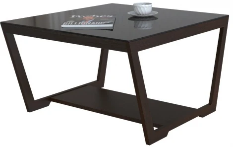 Стол журнальный BeautyStyle 1 венге/стекло черное от фабрики Mebelik